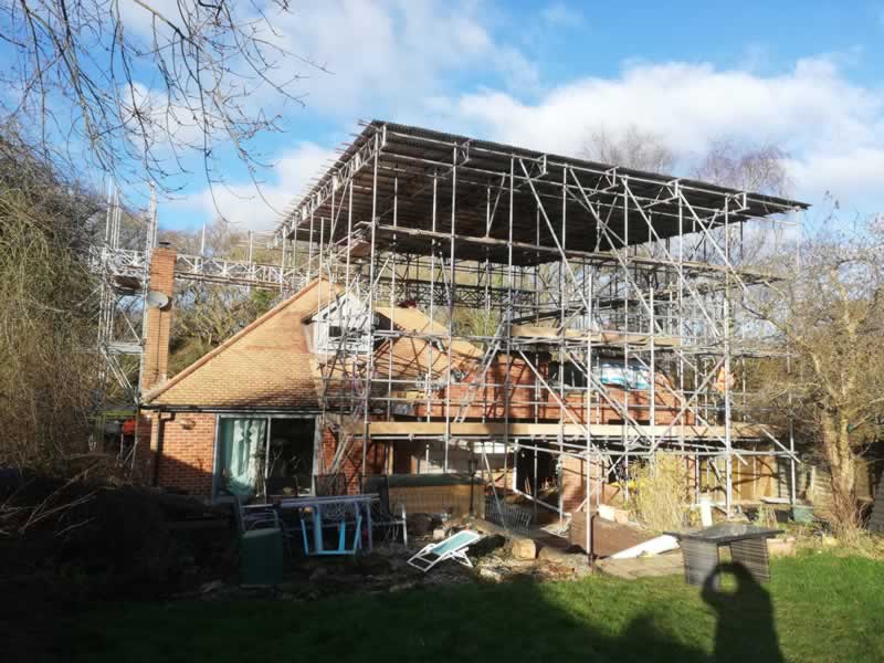 Scaffold Temporary Roof in Upper Bucklebury near Reading Photo 5